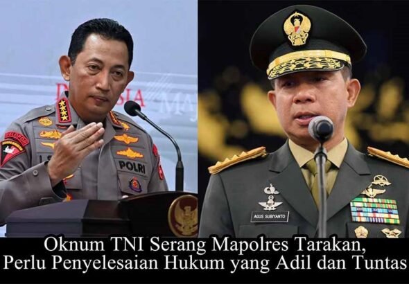 Oknum TNI Serang Mapolres Tarakan